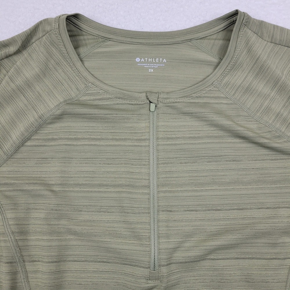 Athleta Pacifica Illume Fitted Tee Swim Surf Paddle Womens 2X Green 657808 - Picture 2 of 9